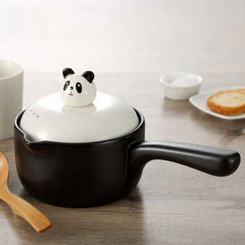 奶锅迷你小锅单柄砂锅 呆萌熊猫【图片 价格 品牌 报价】-京东
