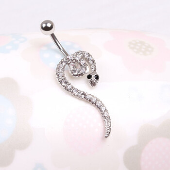 倩钰 脐环粗针穿刺饰品肚脐扣蛇吊坠脐钉女款配饰
