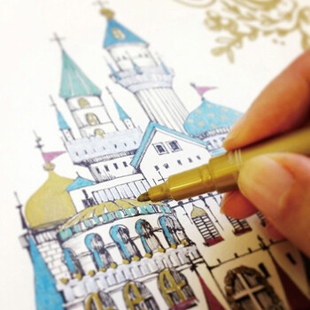 施德楼（STAEDTLER）金属色记号笔 1-2mm速干勾线马克笔 学生手账贺卡请帖签名笔开学必备用品5色套装8323-SBK5