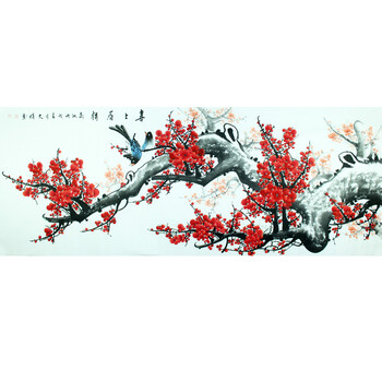 《喜上眉梢》 黄文娟 省美协会员,省花鸟研究会会员180/70cm 555