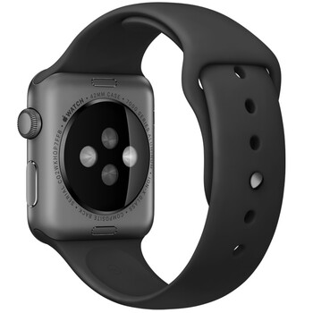 Apple Watch Sport 智能手表(42毫米深空灰色铝金属表壳搭配黑色运动型表带 MJ3T2CH/A）