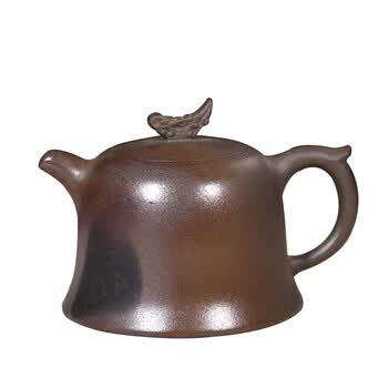 firbach 紫砂原矿段泥窑变壶金钟壶家用茶壶茶具腾龙壶 220cc