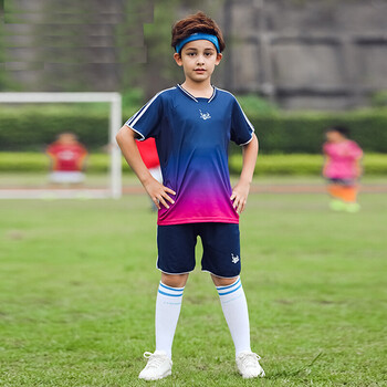运动户外儿童足球服套装男童夏季短袖训练透气队服小孩运动两件套学生
