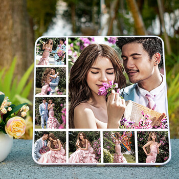 创意组合照片拉菲摆台挂框 影楼婚纱照写真照儿童照相框制作 8张照片