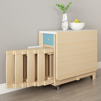 北欧折叠桌餐桌家用现代多功能餐桌椅组合简约小户型可伸缩饭桌 折叠