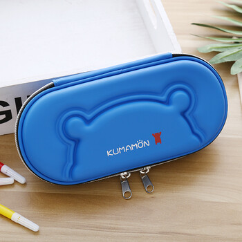 熊本熊eva铅笔盒男女小学生笔袋大容量1-6年级文具盒 宝蓝色