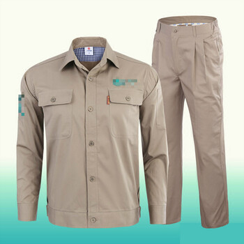 夏天电力工作服 男套装薄款夏季男士工装电电工电力工服 卡其色(不带