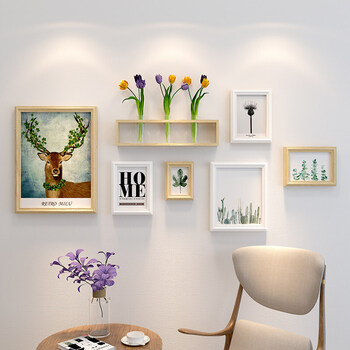 创意照片墙餐厅宿舍相框墙相册墙卧室挂墙面相片墙挂墙装饰 白原 万物