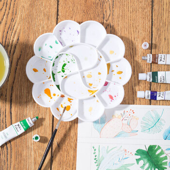 得力(deli)优质14格塑料梅花型大号水粉颜料调色盘/调色盒/调色板/调色碟女孩儿童热门商品 得力(deli)优质14格塑料梅花型大号水粉颜料调色盘/调色盒/调色板/调色碟女孩儿童热门商品