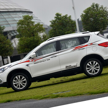 560众泰t600改装专用汽车贴纸全车贴 拉花 车身贴纸 a款 白色车贴纸