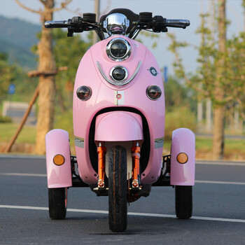 小龟王电动三轮车接送孩子女性代步车家用踏板72v电瓶车 双子灯款前