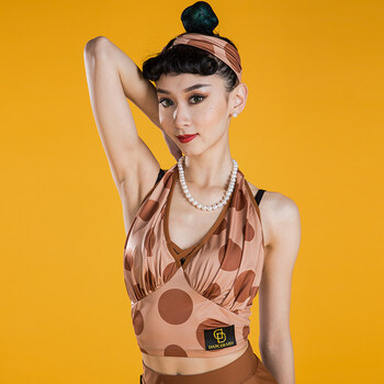 dancebaby跳舞蹈练功服女新款上衣短袖拉丁舞服装形体