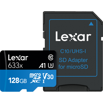 Lexar 雷克沙 TF卡128G 633X U3 microSD内存卡
