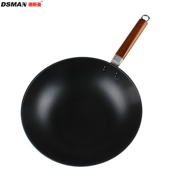 DSMAN德斯曼 斯摩尔合金不粘炒锅 无油烟32CM平底锅 电磁炉通用厨房锅具 无盖炒锅32cm