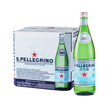 圣培露（SANPELLEGRINO） 意大利进口  San Pelligrino圣培露 天然苏打水 250ml /玻璃瓶 24 瓶/整箱