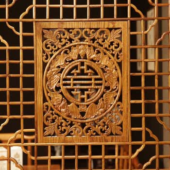 门厅隔断仿古鞋柜储物柜双面雕花实木客厅屏风柜新中式玄关柜镂空 2门