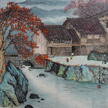 协会员工笔画家凌雪《鸟语花香》四尺拍卖已结束062110中国美协会员