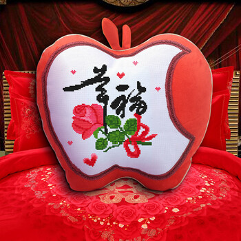 
                                        鸿胤皇室蒙娜丽莎印花十字绣汽车抱枕一对卡通动漫情侣款新款头枕套车枕头套沙发靠垫靠枕卧室客厅 88130单件 长0.48米*宽0.38米                