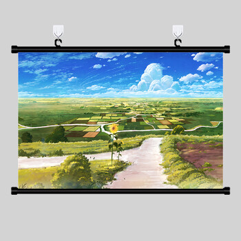 动漫风景挂画游戏挂画布画壁画装饰画卷轴画二次元生日礼物 风景23 70