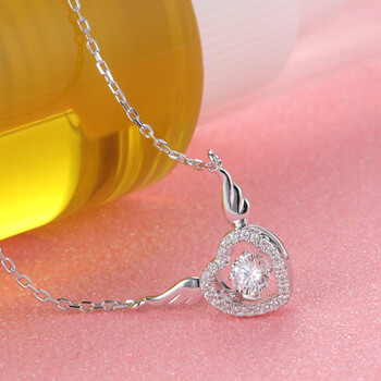 银饰 银吊坠/项链 维罗纳 s925纯银项链女 心形吊坠时尚锁骨链子生日