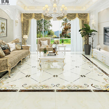 现代简欧客厅拼花地砖 过道走廊瓷砖拼花大厅地板砖800x800 1600x3200