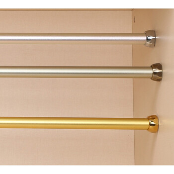 衣柜挂衣杆衣橱挂衣服杆衣柜管横杆五金配件法兰座衣通座杆托 圆香槟