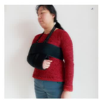 武虎肩臂肘固定带肩关节固定半脱位上肢损伤骨折前臂吊带三角巾 黑色