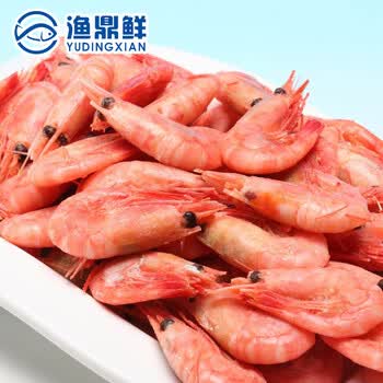 渔鼎鲜 加拿大熟冻北极甜虾约60头 500g