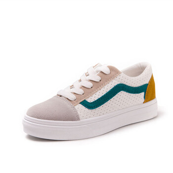 新款懒人小白板鞋港风学生ins复古chic透气夏季无后跟半拖帆布鞋 白黄