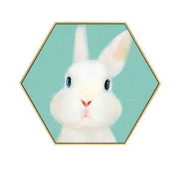 可爱六边形装饰画现代客厅餐厅卡通挂画玄关电表箱遮挡箱壁画 n 58x67