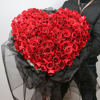 99朵红玫瑰花束礼盒成都鲜花速递同城重庆武汉南宁苏州生日送花店