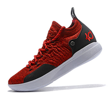 杜兰特11代篮球鞋战靴kd11黑白奥利奥男鞋冰蓝彩虹ao2605-004 黑红 42