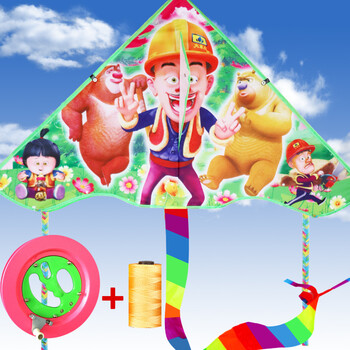 维优净 风筝 户外 潍坊风筝 宽度1米-熊出没 18cm轴承彩轮 200米