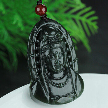 玉观音头像玉坠 和田玉观音吊坠 保平安玉观音吉祥挂件