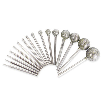 35柄玉雕f针球形圆头金刚砂打磨头翡翠玉石雕刻工具 圆球f针 1.