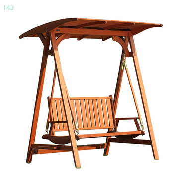 京东好物节 实木秋千 户外秋千双人吊椅休闲吊篮室外摇椅腐木秋千椅