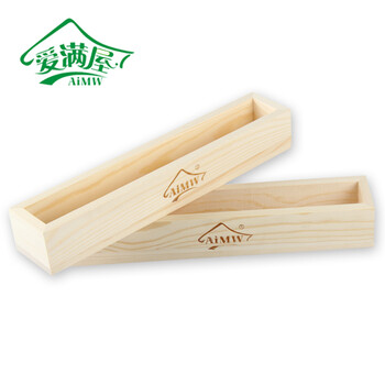 
                                        爱满屋AMW 烘焙工具小吉饼干模 木制饼干整形器 压模器 长方形木框饼干盒 方形饼干模具                
