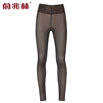 俞兆林 女士打底裤 显瘦弹力假透肉薄款打底保暖裤 黑色 XXL