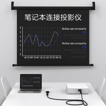 毕亚兹 Mini DP转VGA转换器线 迷你Displayport适配器 微软Surface苹果Mac雷电接投影仪电脑显示器转接头