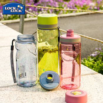 
                                                                                乐扣乐扣（LOCK&LOCK） 水杯运动塑料茶杯男女士学生儿童水壶 蓝色600ML                