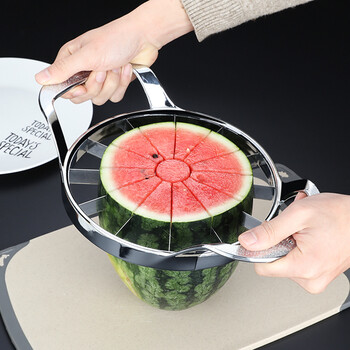 不锈钢切西瓜神器分割器西瓜切片器创意西瓜刀取肉水果切分器 加大号