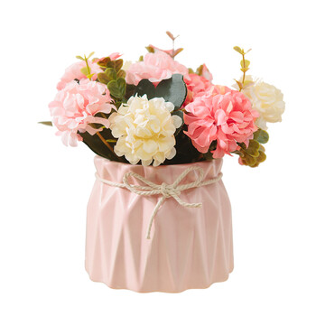 创意仿真假花装饰 小盆栽 客厅假花仿真花装饰小花摆件摆设花 白盆加