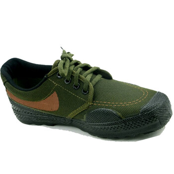 作训鞋解放鞋学生军训用鞋户外运动男女跑步军球鞋劳保工作鞋 军绿色