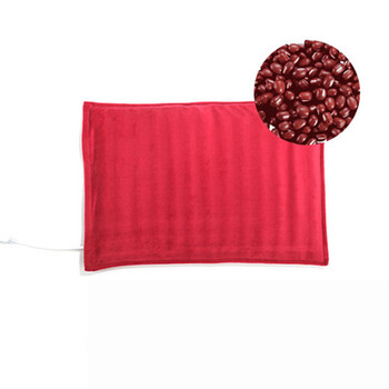 红豆袋电热温袋膝盖肩颈腰 有豆枣红色外套加内胆30*42厘米