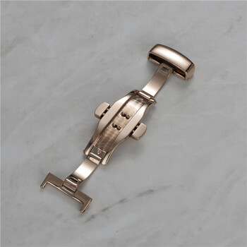 表扣 男女手表皮带蝴蝶扣表带 玫瑰金 20mm