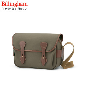 白金汉（Billingham）S3系列 男女通用单肩摄影包  一机两镜（灰绿色/巧克力色皮 尼龙款）