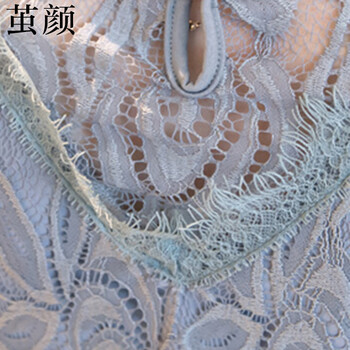 茧颜2016春款女装甜美可爱中长款针织蕾丝打底长袖连衣裙  Y900 8693浅灰色 L