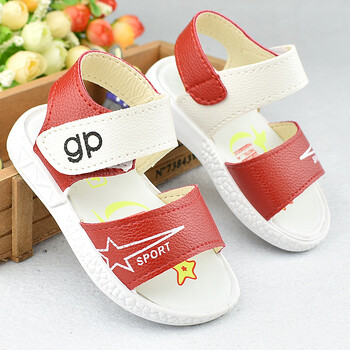 2018夏季新款凉鞋学步鞋开口软底防滑0-1-2岁宝宝童鞋男女童凉鞋 英文
