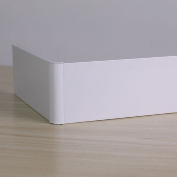 拉丝踢脚线金属拉丝地脚线不锈钢墙角线踢脚板成品瓷砖 8公分白色喷涂