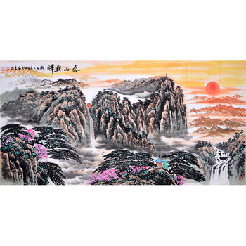 《富贵香》 齐白石再传弟子06拍卖已结束当代山水画画家唐圆方中堂